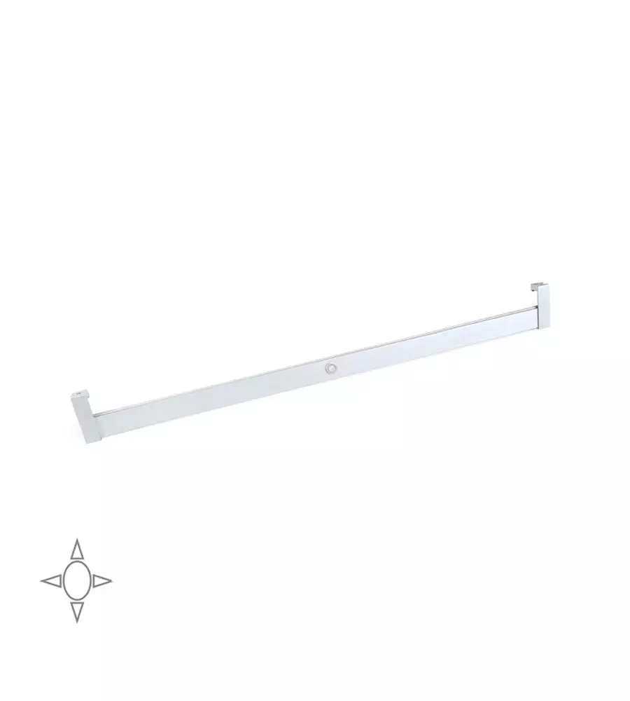 Barra appendiabiti per armadi con led integrato, 708-858 mm